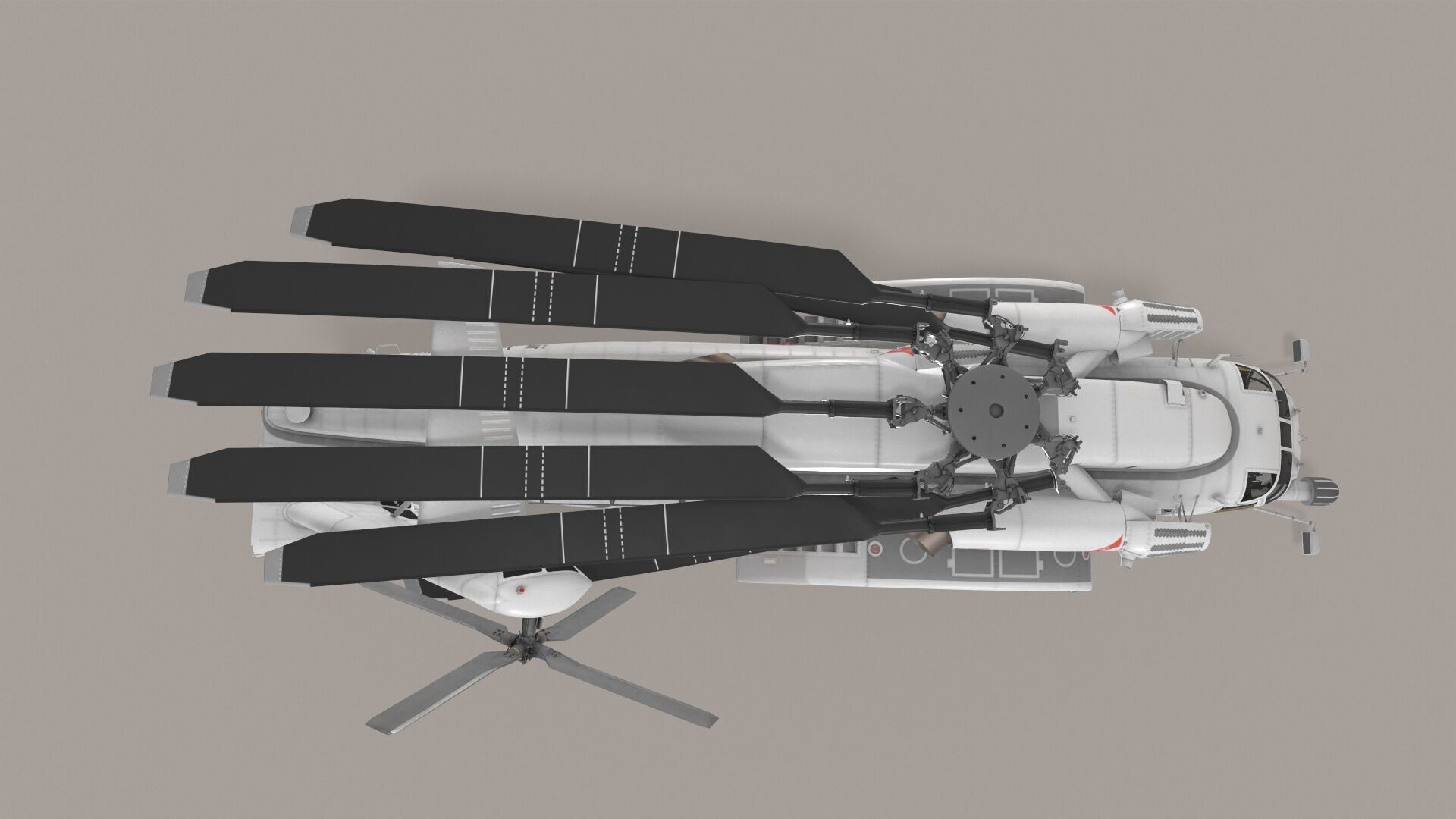MH-53E Sea Dragon JMSDF Low-poly 3D model_26
