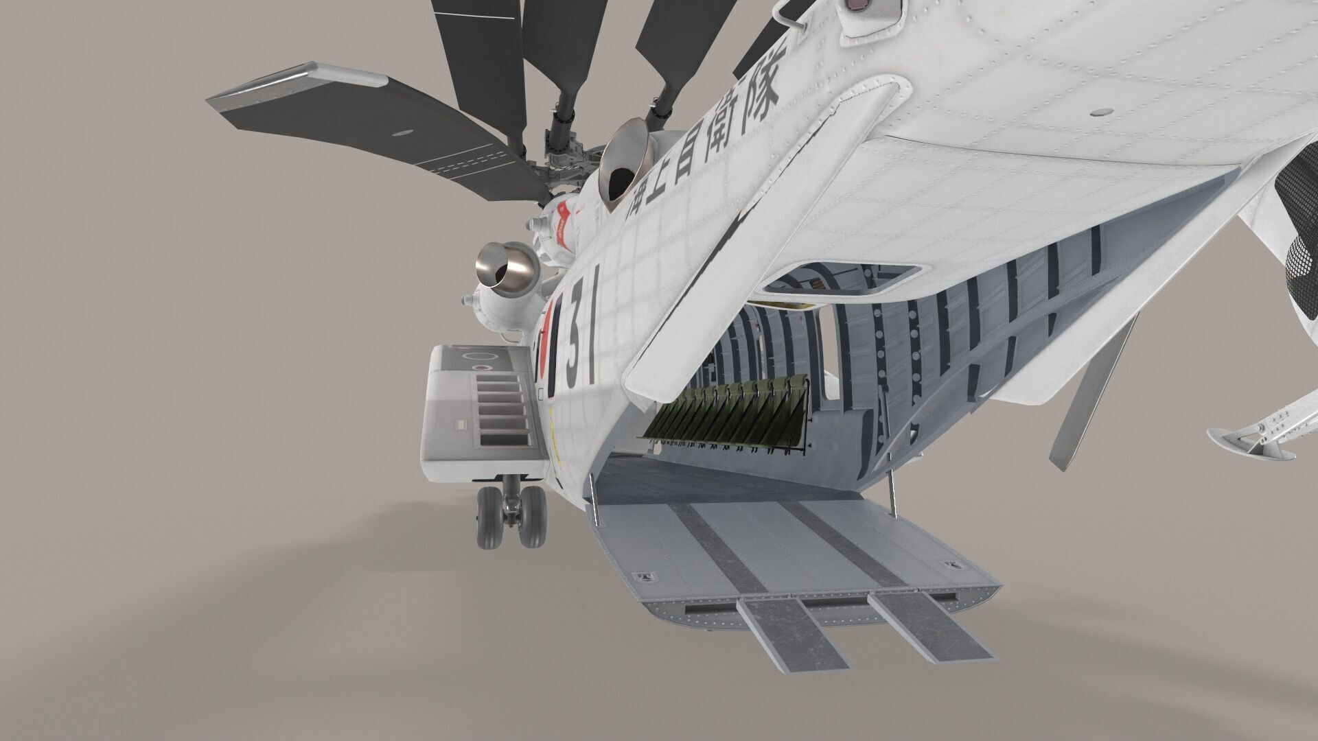 MH-53E Sea Dragon JMSDF Low-poly 3D model_22