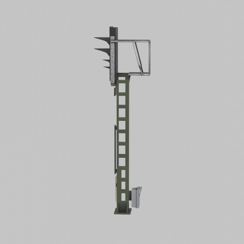 KS Railway Signal Post 4500mm Version-11 Low-poly 3D model_43
