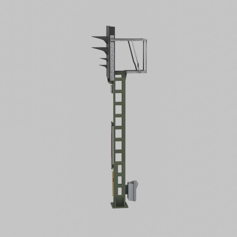 KS Railway Signal Post 4500mm Version-11 Low-poly 3D model_37