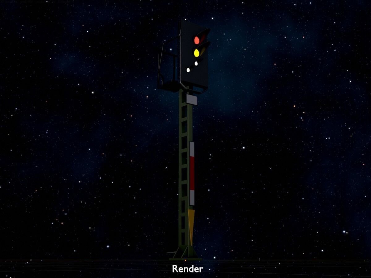 KS Railway Signal Post 4500mm Version-11 Low-poly 3D model_20