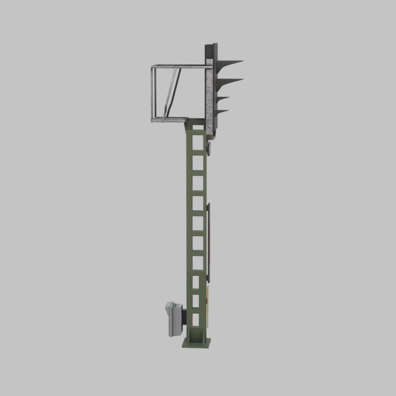 KS Railway Signal Post 4500mm Version-11 Low-poly 3D model_25