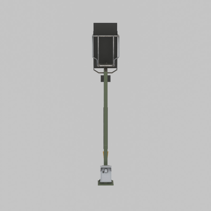 KS Railway Signal Post 4500mm Version-11 Low-poly 3D model_31