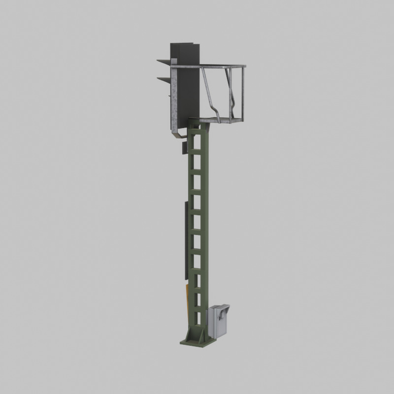 KS Railway Signal Post 4500mm Version-11 Low-poly 3D model_26