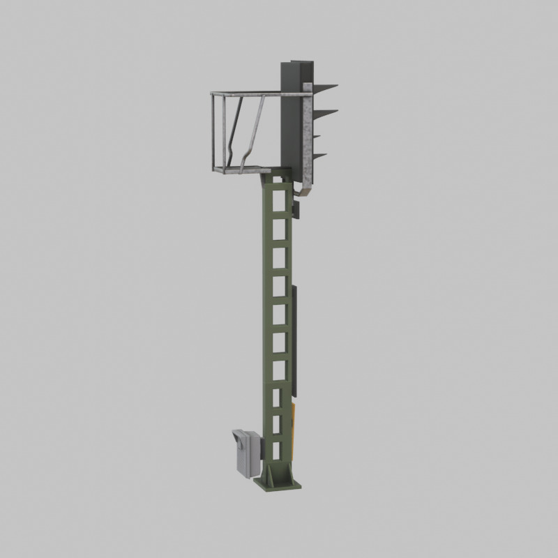 KS Railway Signal Post 4500mm Version-11 Low-poly 3D model_46