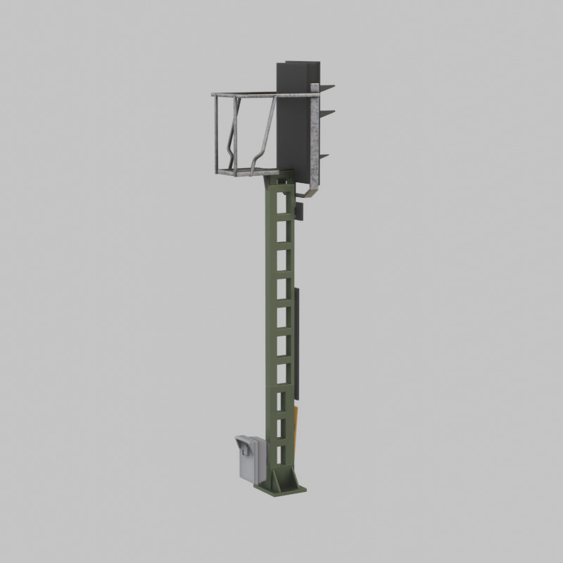 KS Railway Signal Post 4500mm Version-11 Low-poly 3D model_34