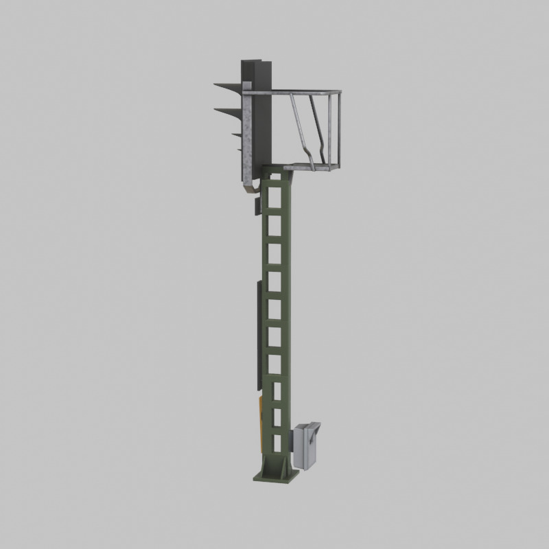 KS Railway Signal Post 4500mm Version-11 Low-poly 3D model_23