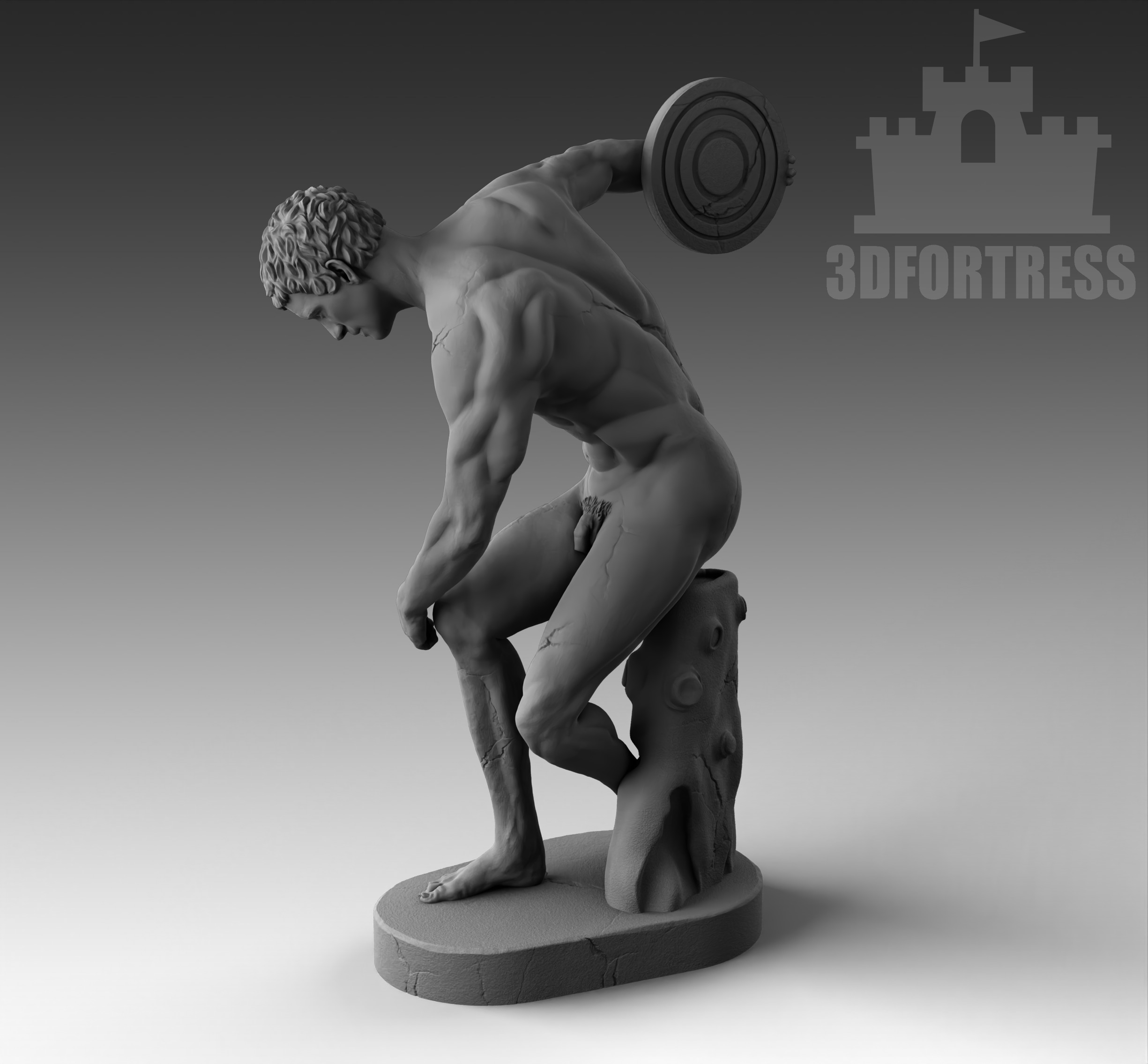 Discobolus 3D print model_2