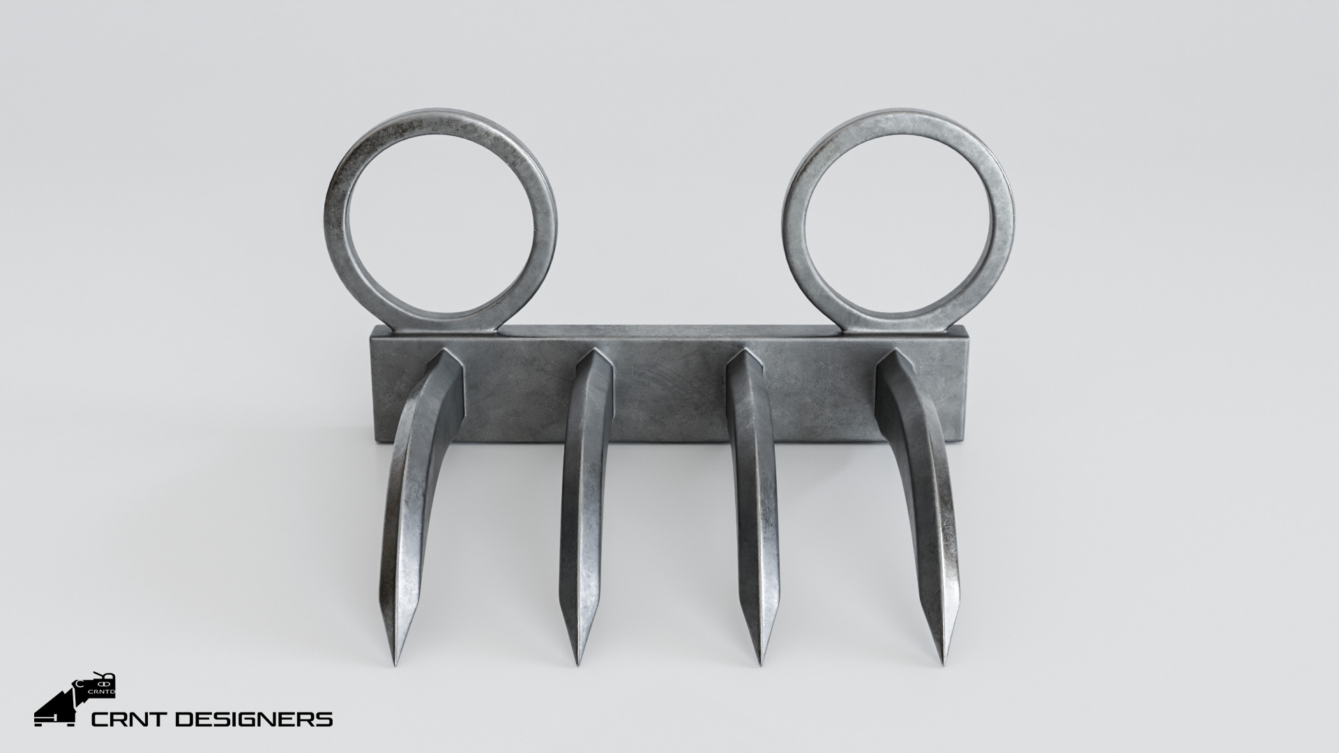 Tiger Claw Weapon - Vagh Nakha - Maratha weapon 3D model_1