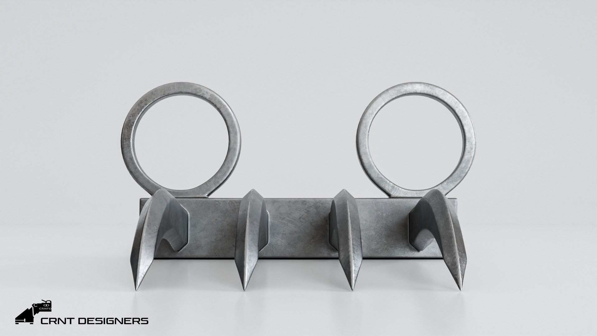 Tiger Claw Weapon - Vagh Nakha - Maratha weapon 3D model_7