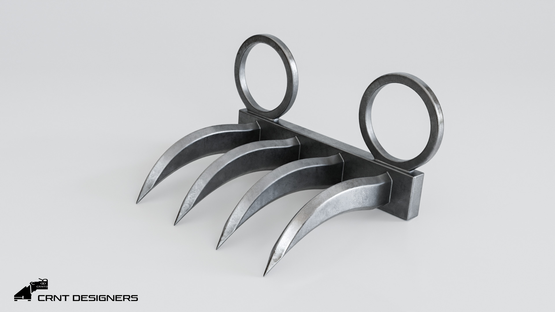 Tiger Claw Weapon - Vagh Nakha - Maratha weapon 3D model_5