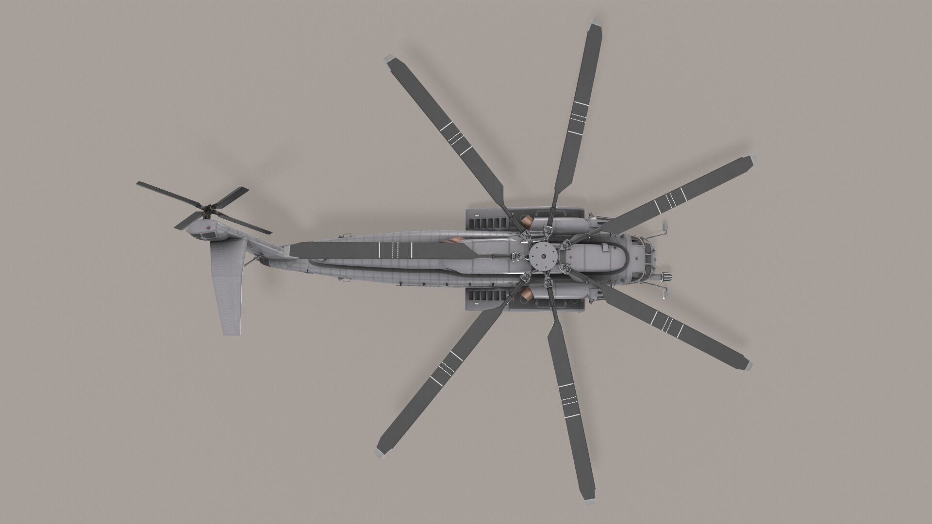 MH-53E Sea Dragon US Navy  Low-poly 3D model_19