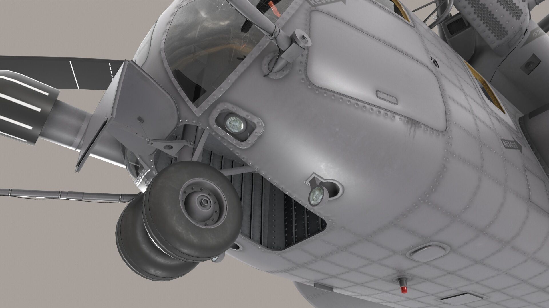 MH-53E Sea Dragon US Navy  Low-poly 3D model_11