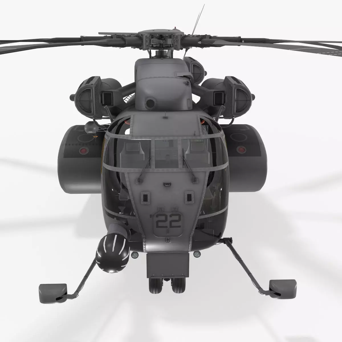 MH-53E Sea Dragon US Navy  Low-poly 3D model_0