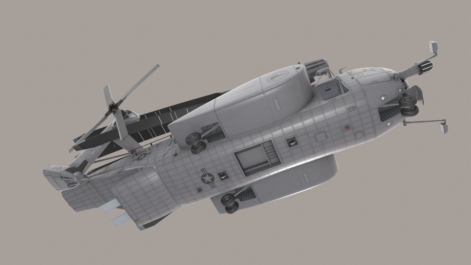 MH-53E Sea Dragon US Navy  Low-poly 3D model_26