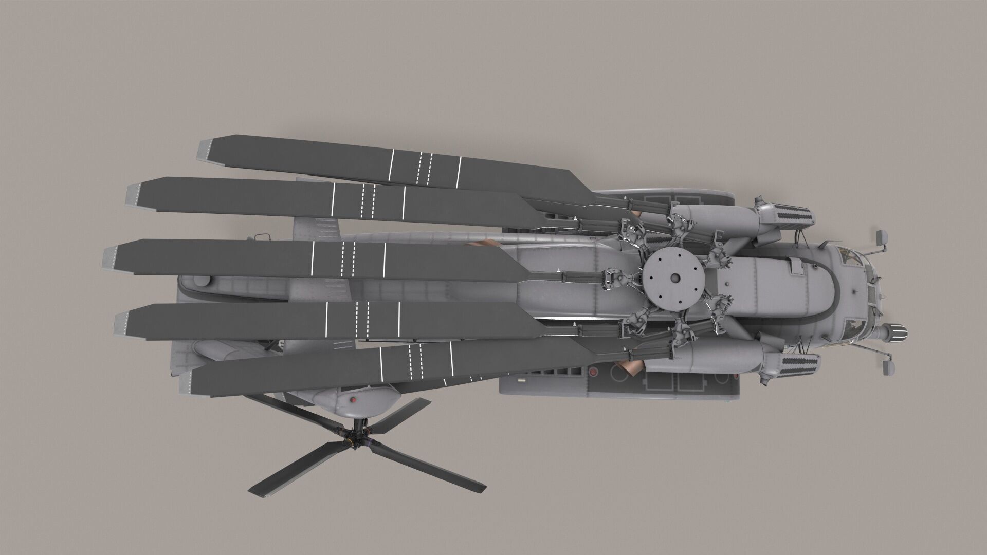 MH-53E Sea Dragon US Navy  Low-poly 3D model_25