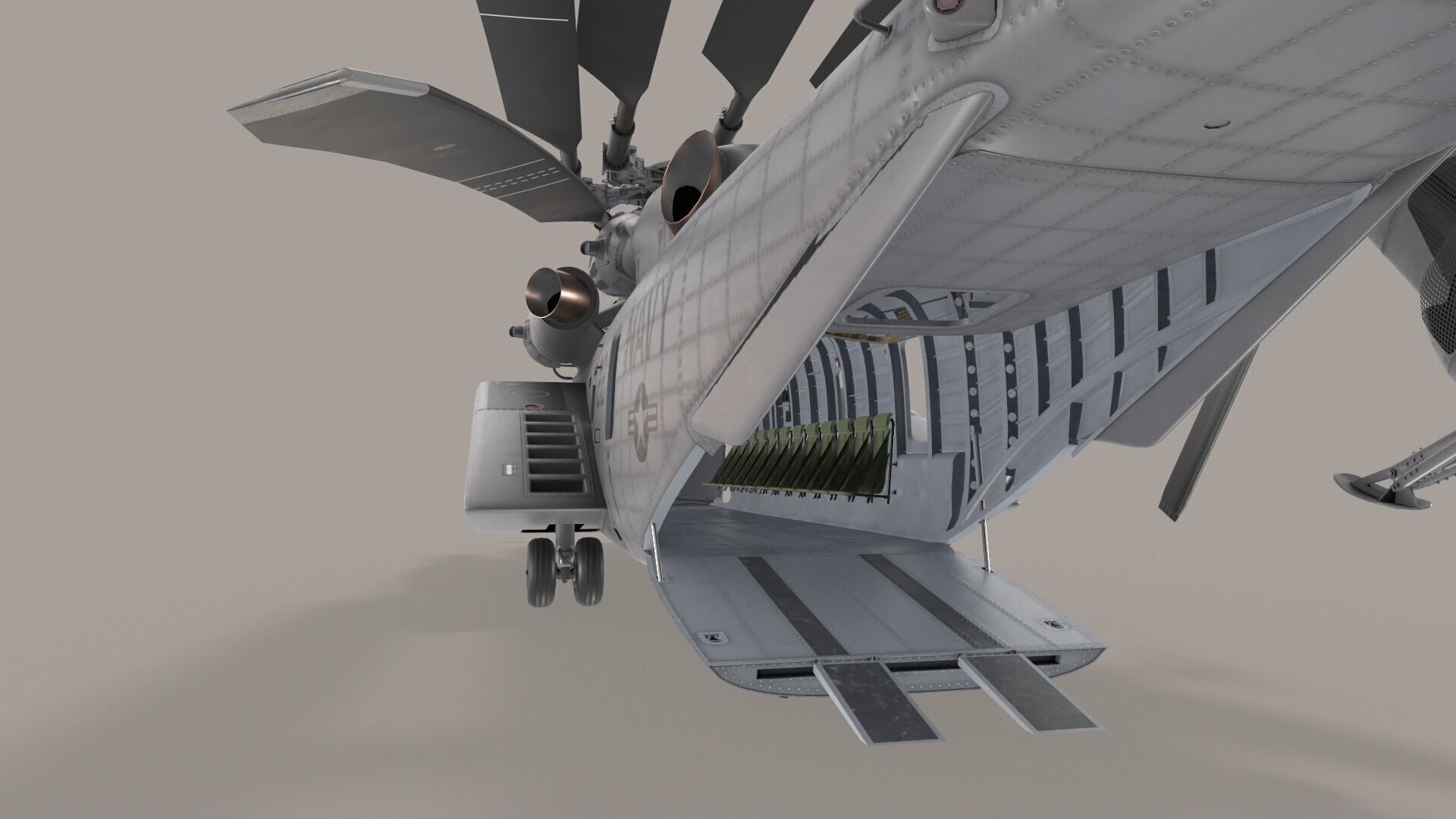 MH-53E Sea Dragon US Navy  Low-poly 3D model_22