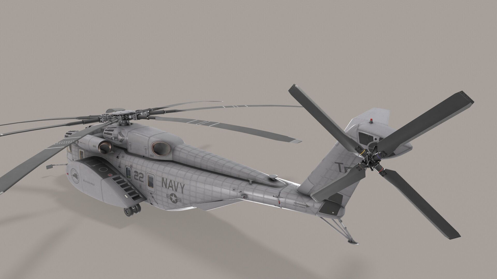 MH-53E Sea Dragon US Navy  Low-poly 3D model_5