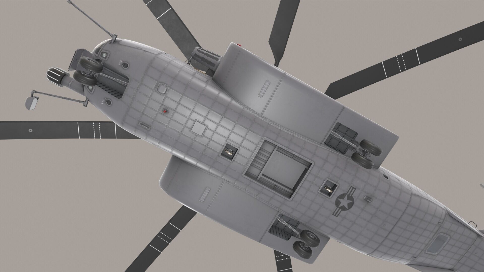 MH-53E Sea Dragon US Navy  Low-poly 3D model_10