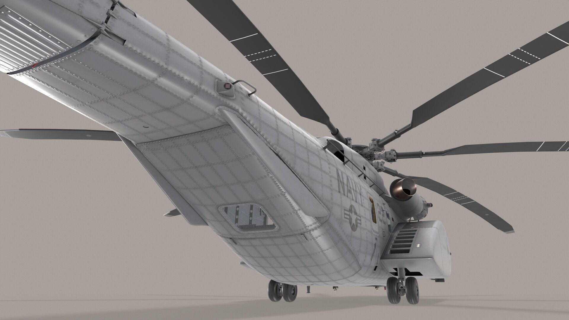 MH-53E Sea Dragon US Navy  Low-poly 3D model_14