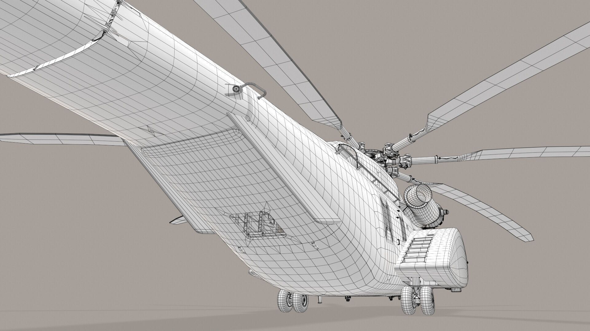 MH-53E Sea Dragon US Navy  Low-poly 3D model_51