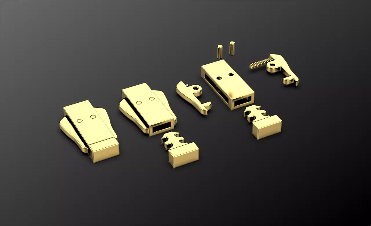Bracelet clasp lock 2102 3D print model_0