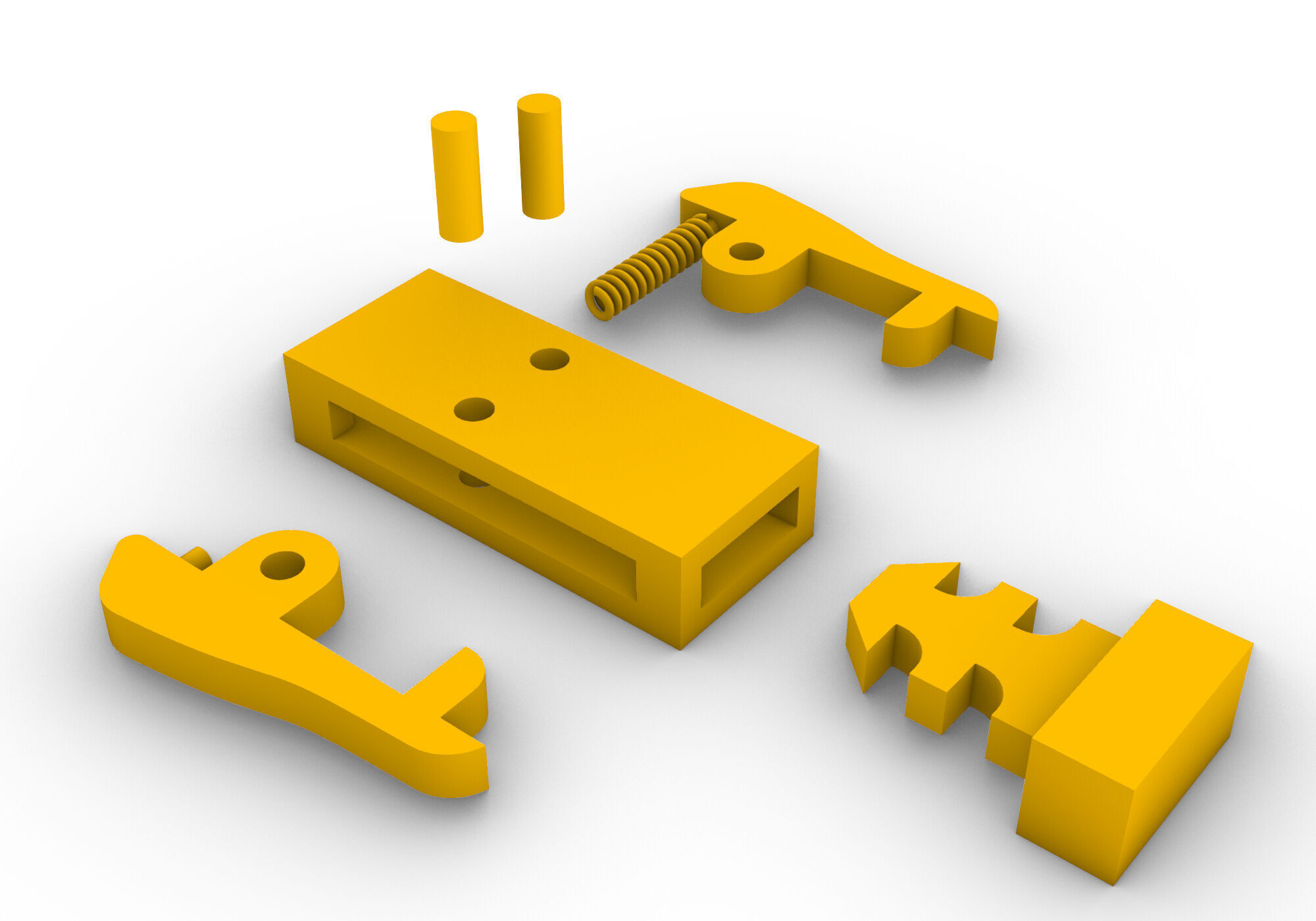 Bracelet clasp lock 2102 3D print model_4