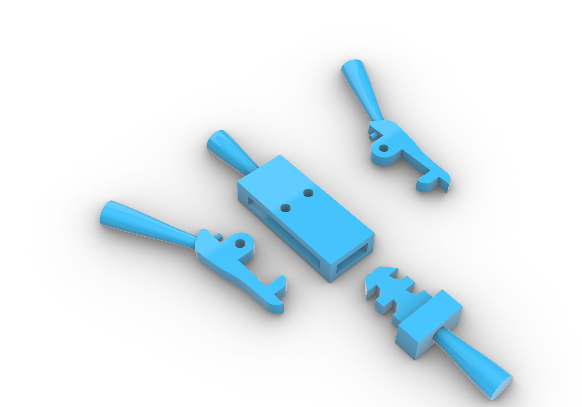 Bracelet clasp lock 2102 3D print model_7