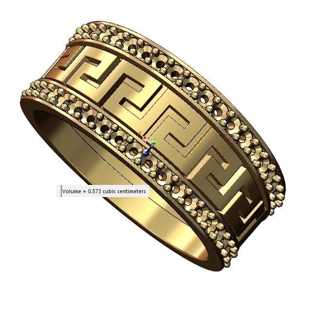 2 Diamond greek key pattern bands US size 8 3D print model_15