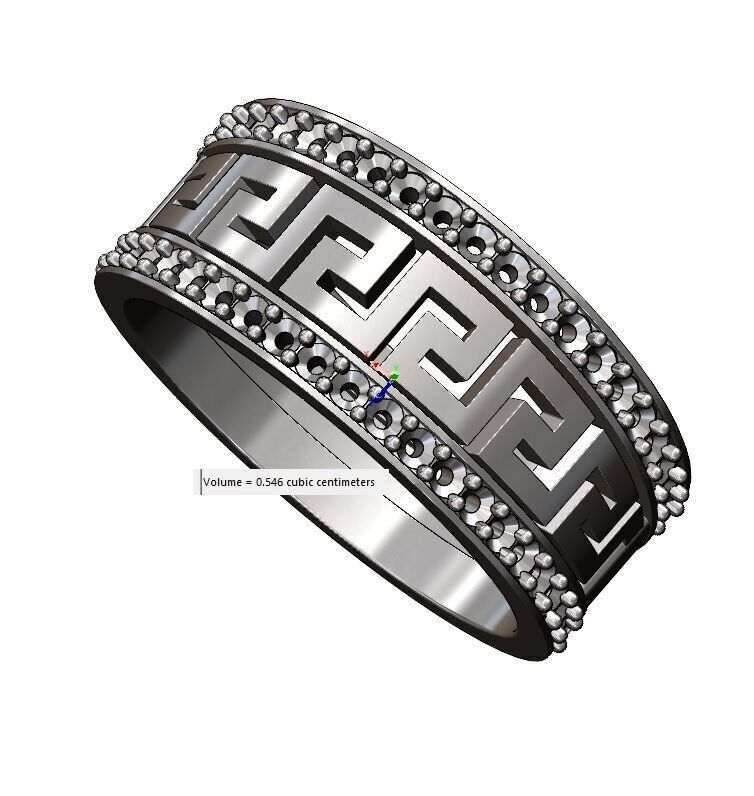 2 Diamond greek key pattern bands US size 8 3D print model_14