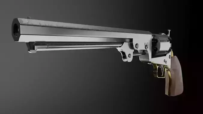 Colt 1851 Navy Revolver 3d Model 