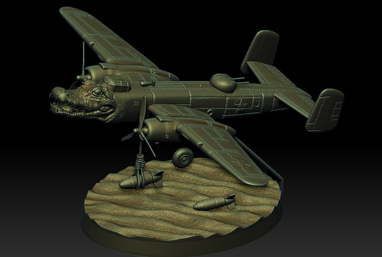 Bombardiro Crocodilo 3D print model_3