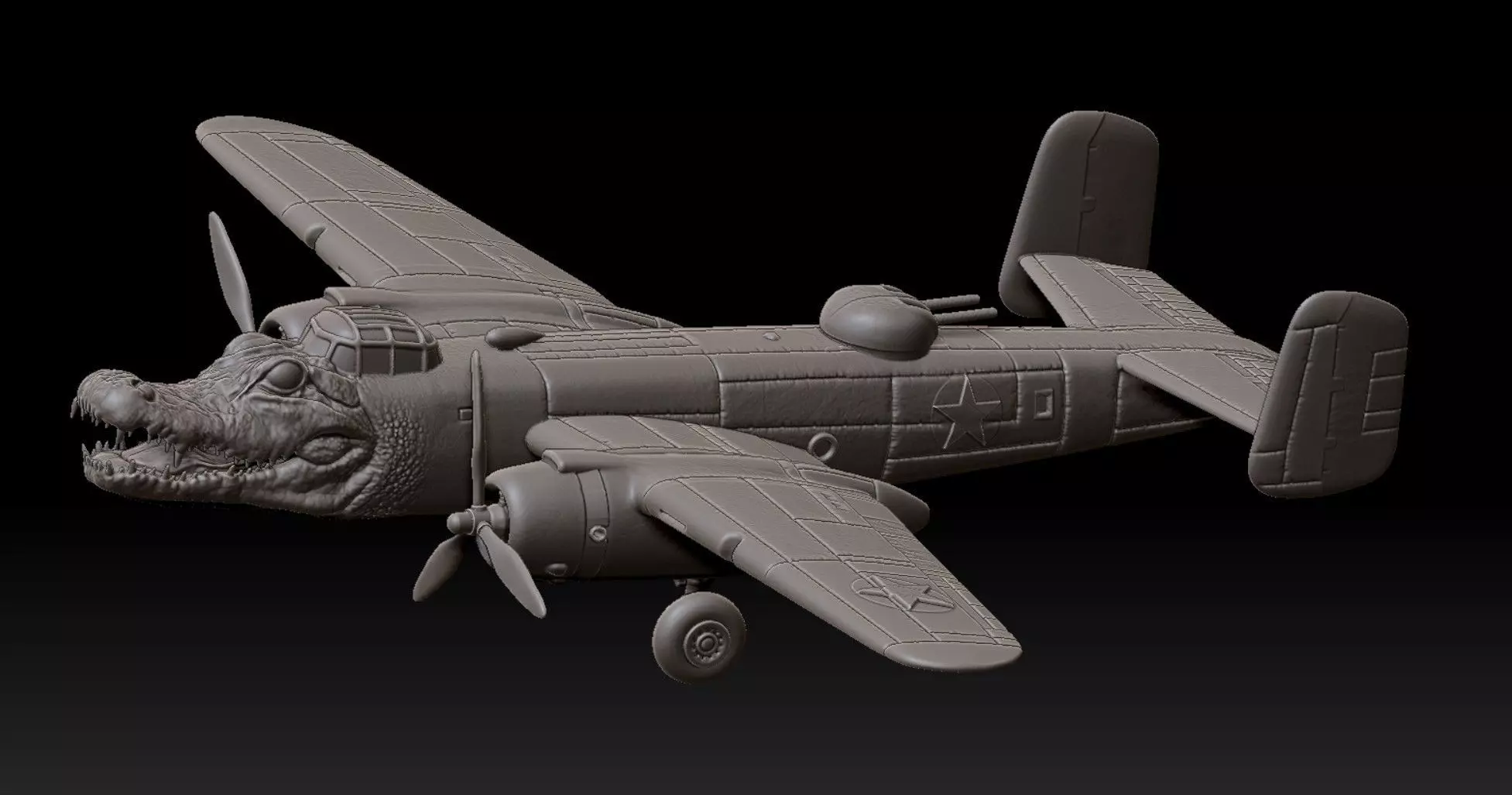 Bombardiro Crocodilo 3D print model_0