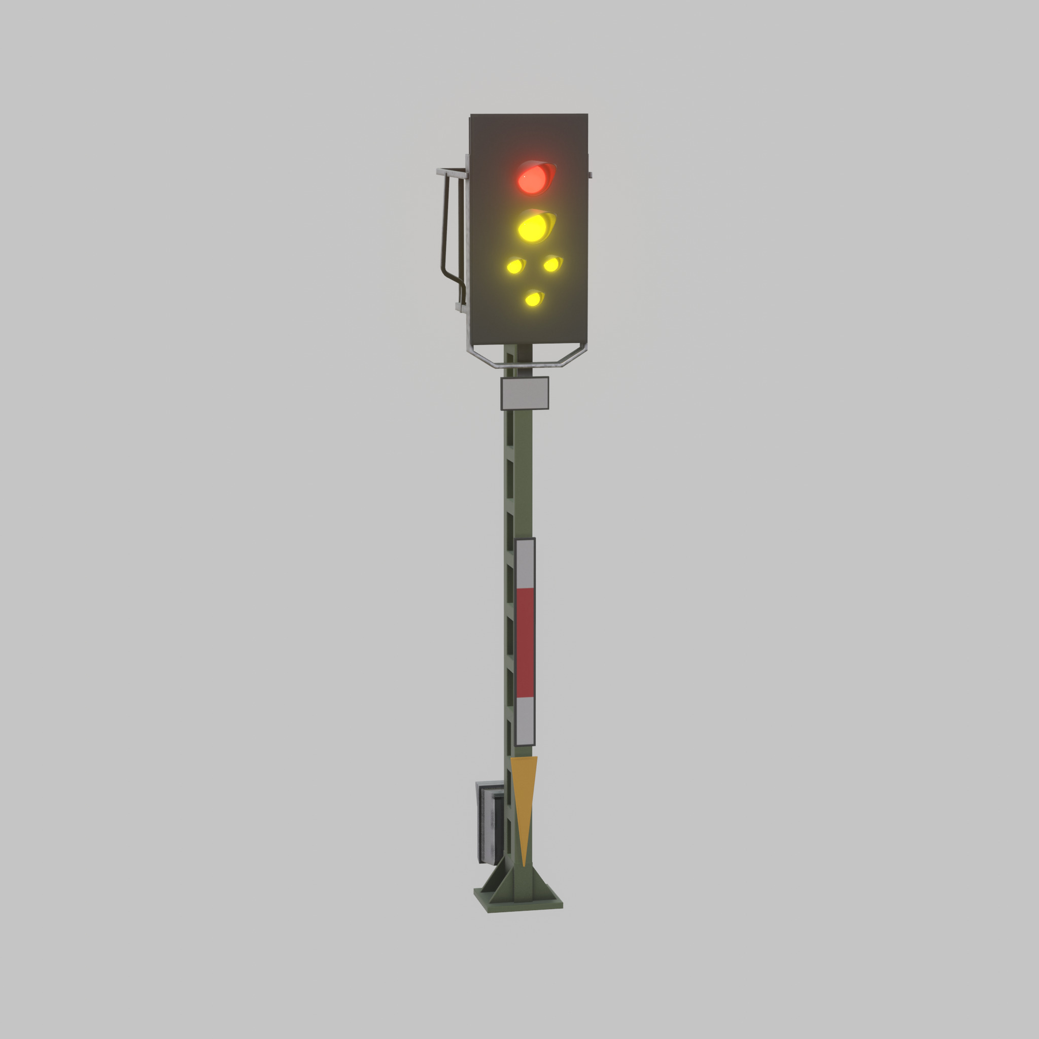 KS Railway Signal Post 4500mm Version-12  Low-poly 3D model_25