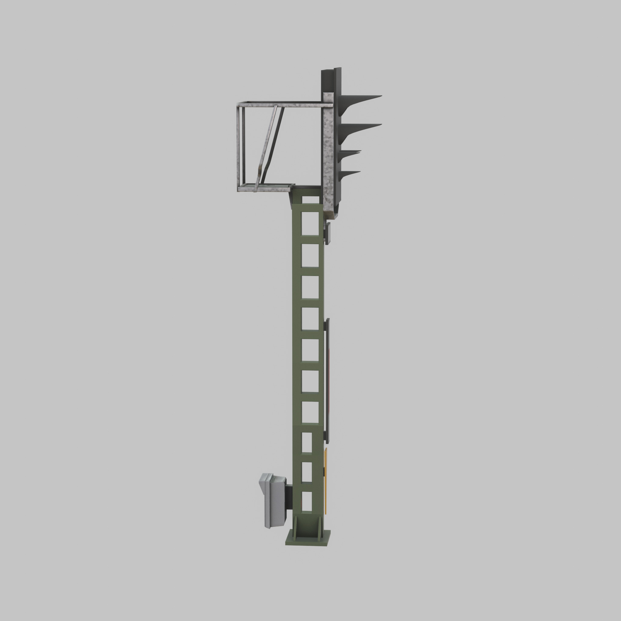 KS Railway Signal Post 4500mm Version-12  Low-poly 3D model_42