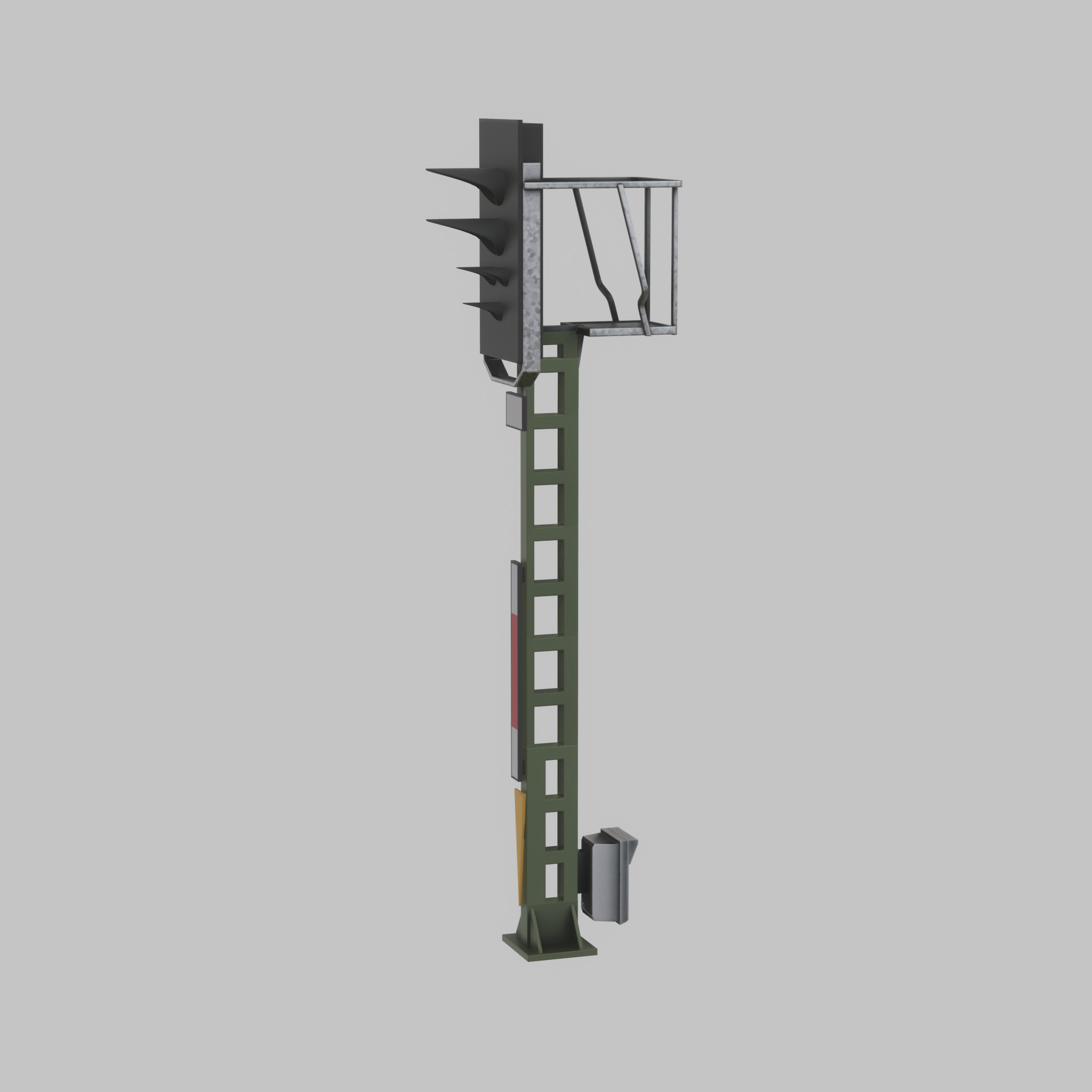 KS Railway Signal Post 4500mm Version-12  Low-poly 3D model_29