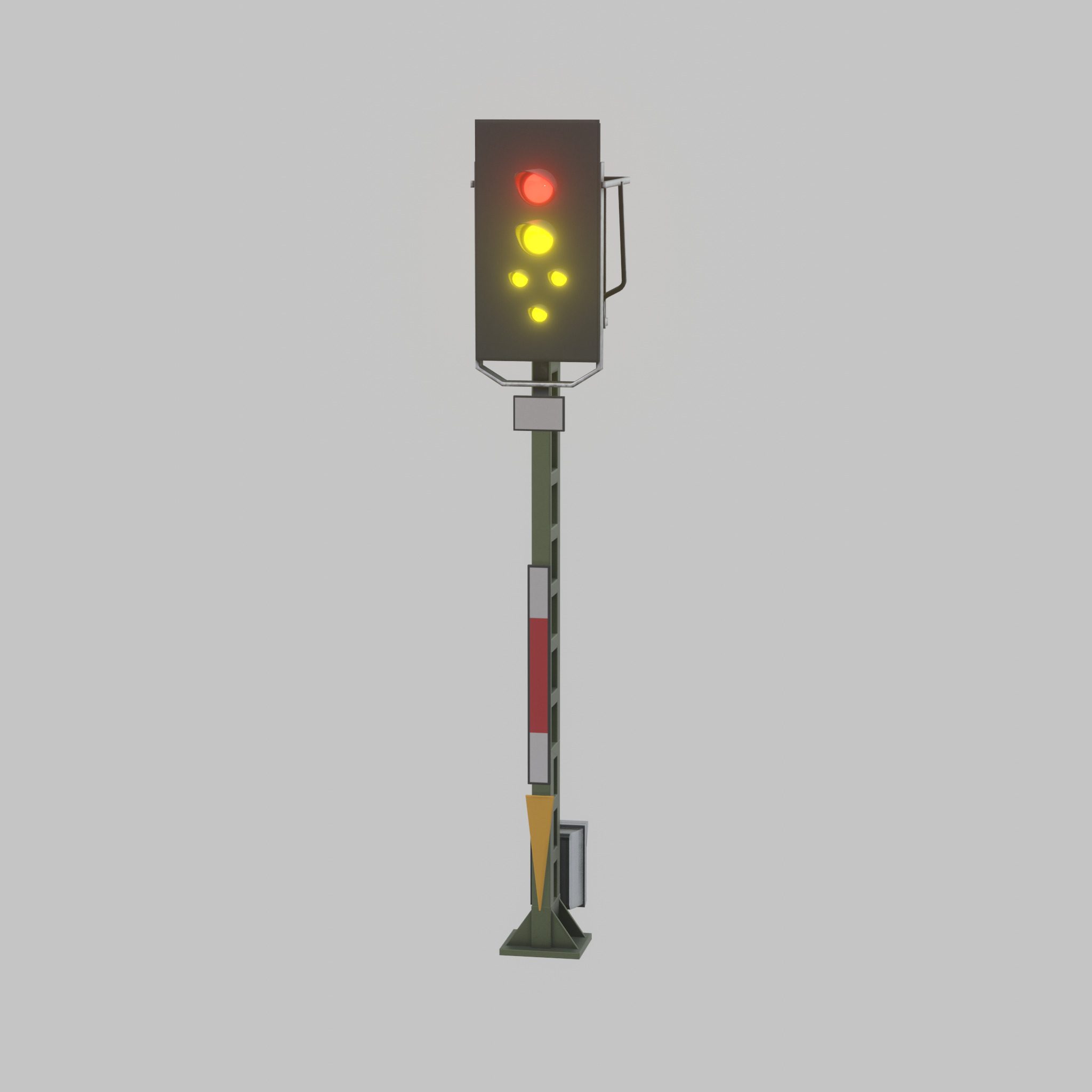KS Railway Signal Post 4500mm Version-12  Low-poly 3D model_44