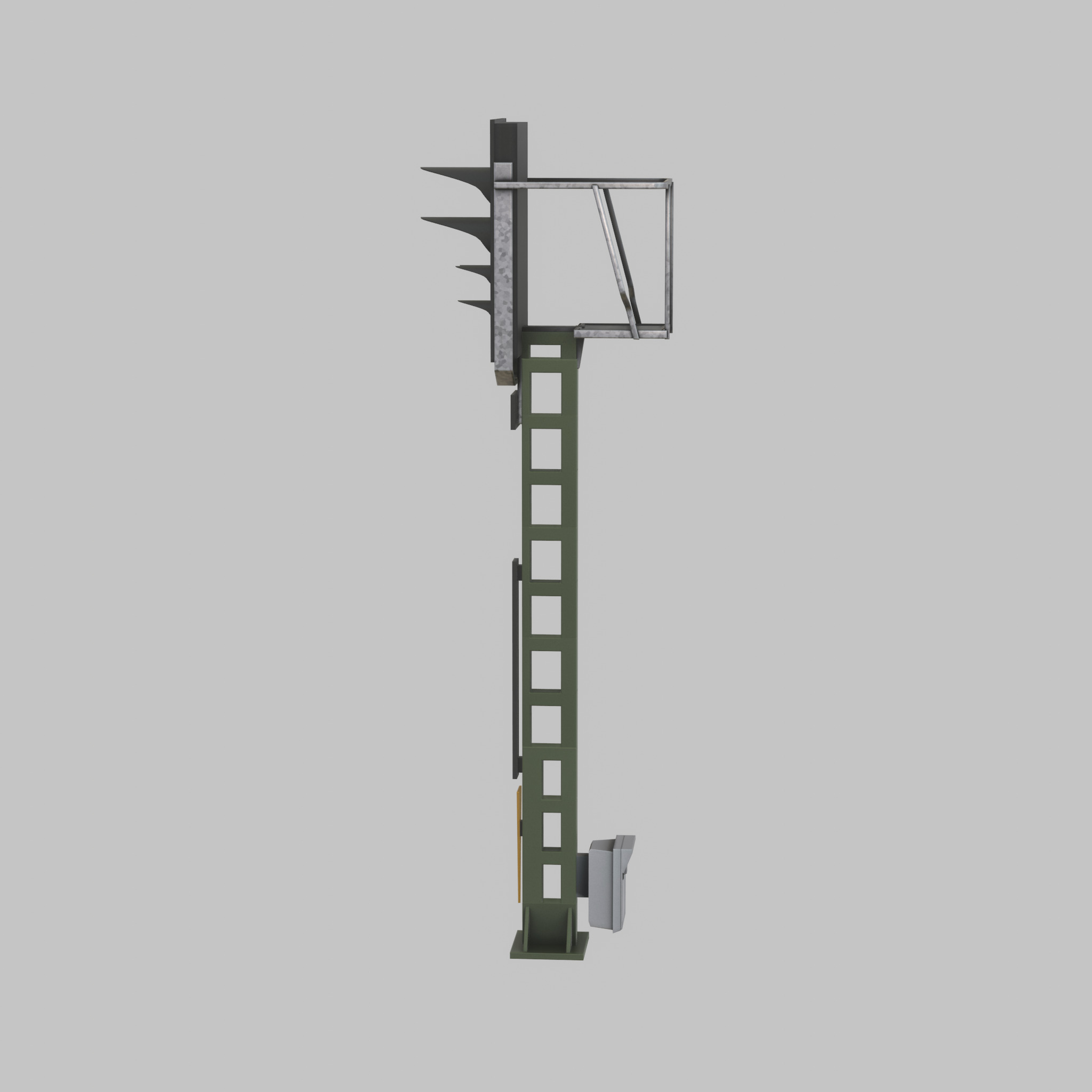 KS Railway Signal Post 4500mm Version-12  Low-poly 3D model_28