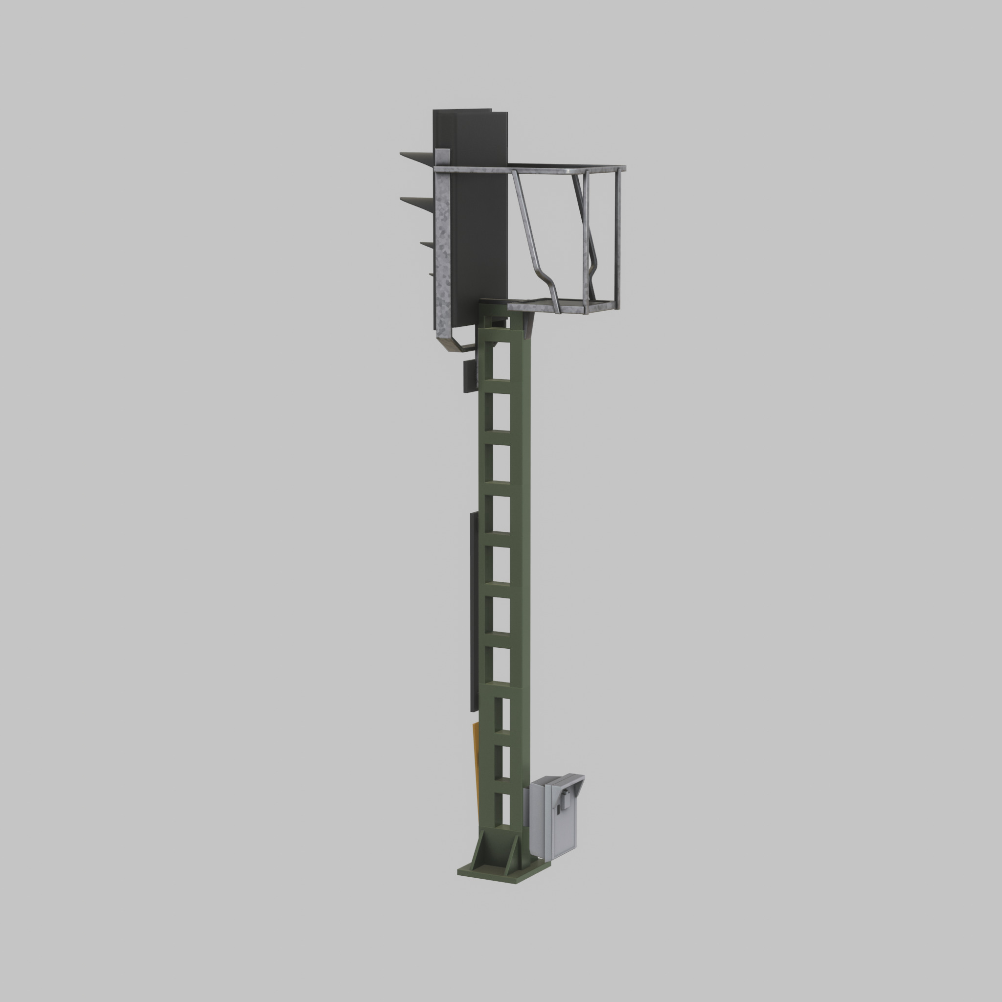 KS Railway Signal Post 4500mm Version-12  Low-poly 3D model_30