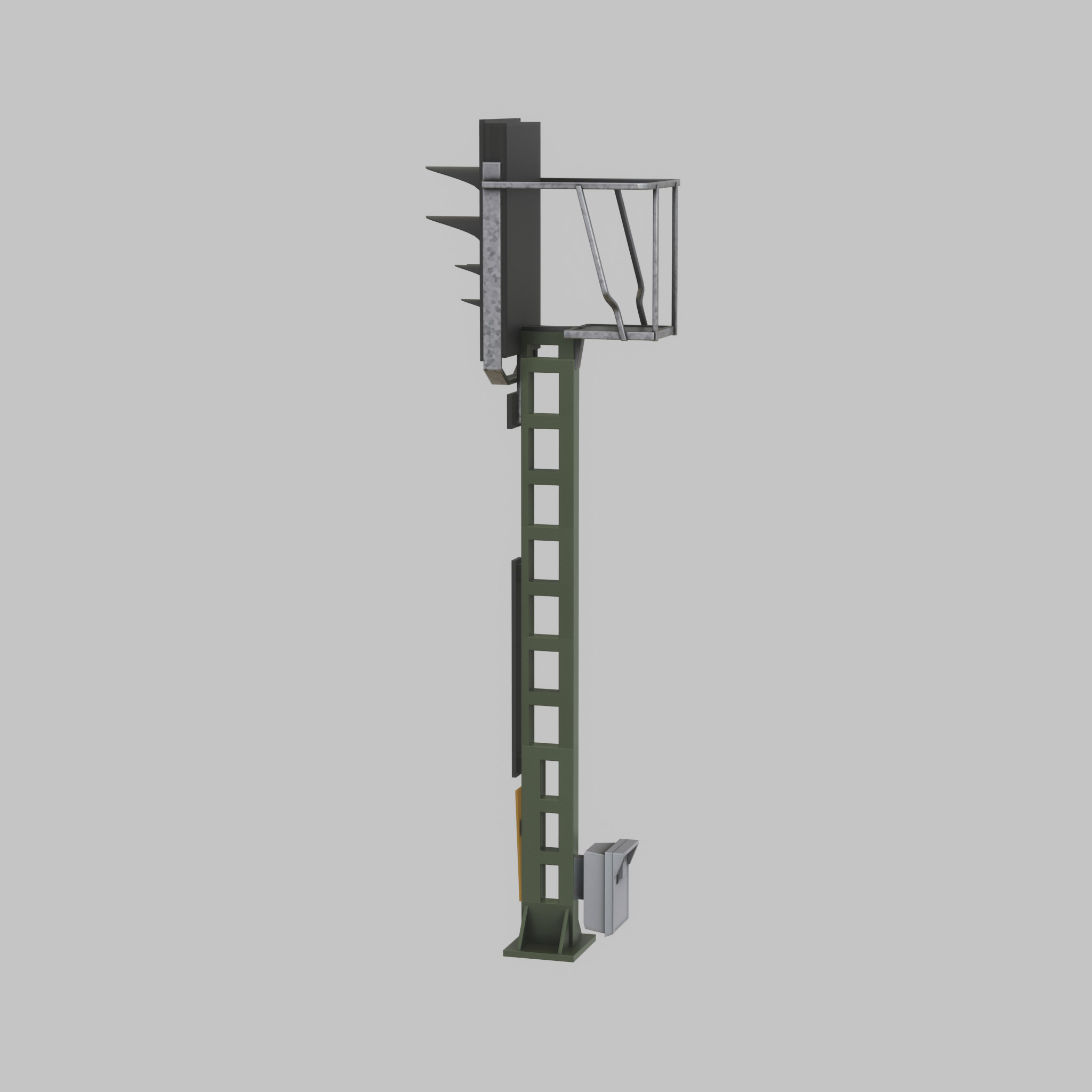 KS Railway Signal Post 4500mm Version-12  Low-poly 3D model_43