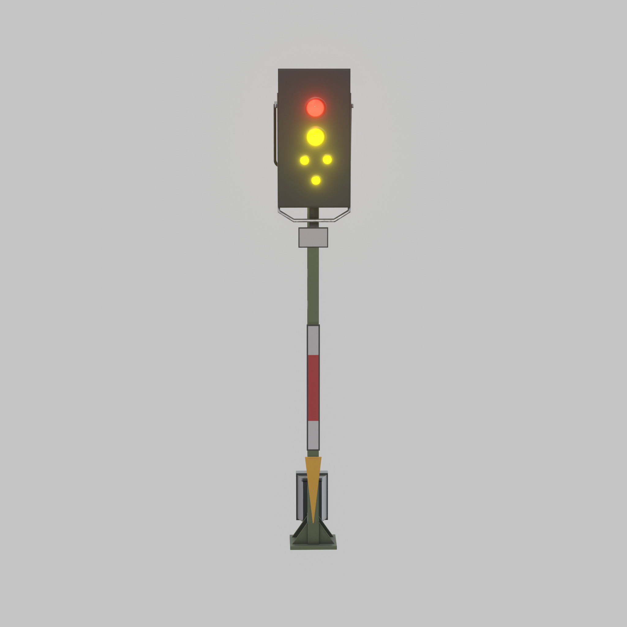 KS Railway Signal Post 4500mm Version-12  Low-poly 3D model_23