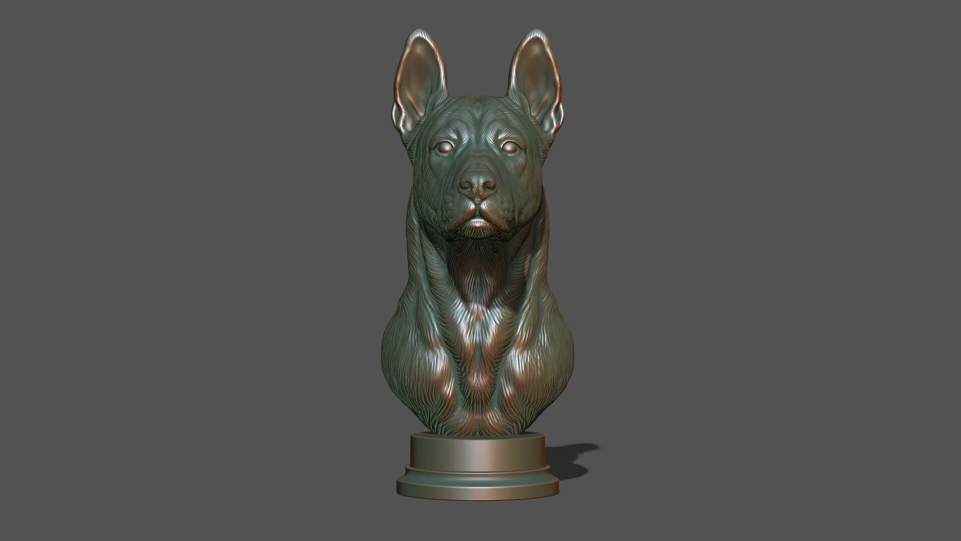 Thai Ridgeback dog head 3D print model_21
