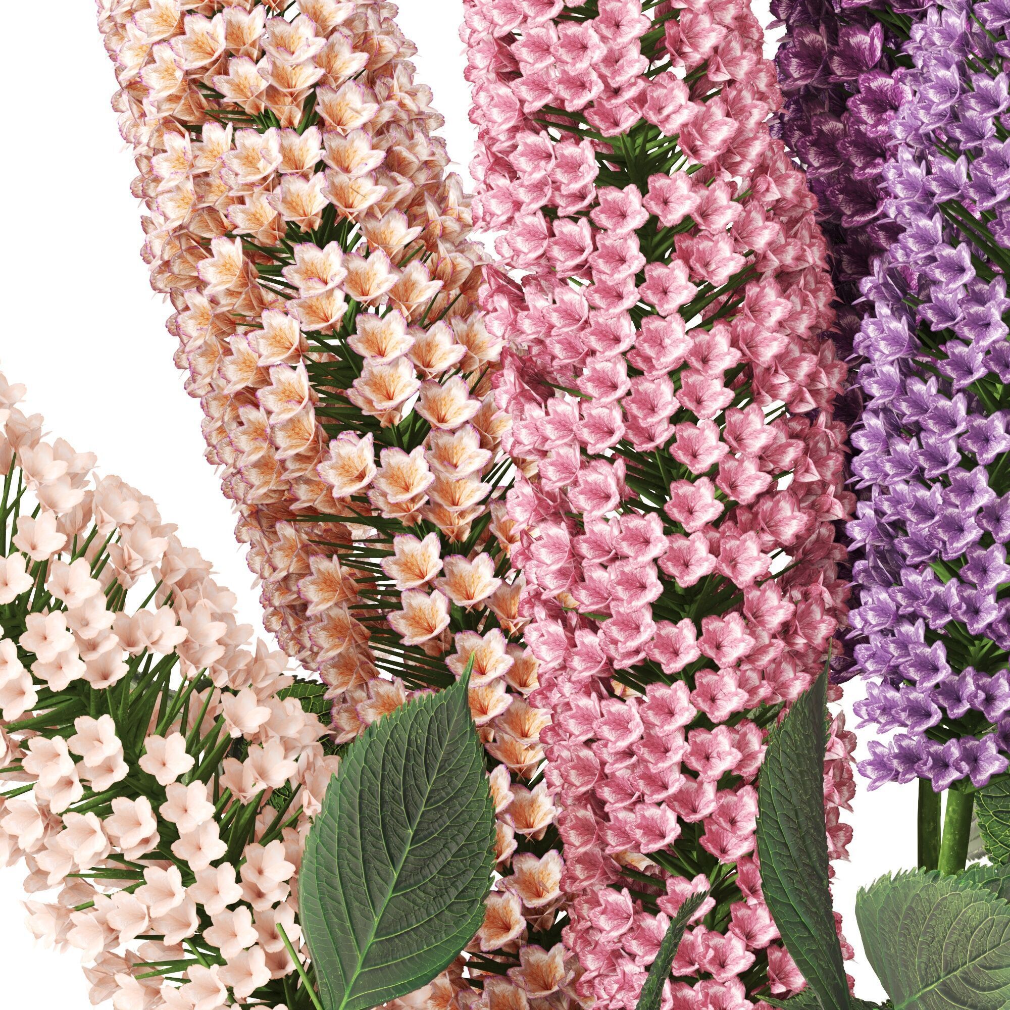 Stylish flowers in a vase 3D model_6