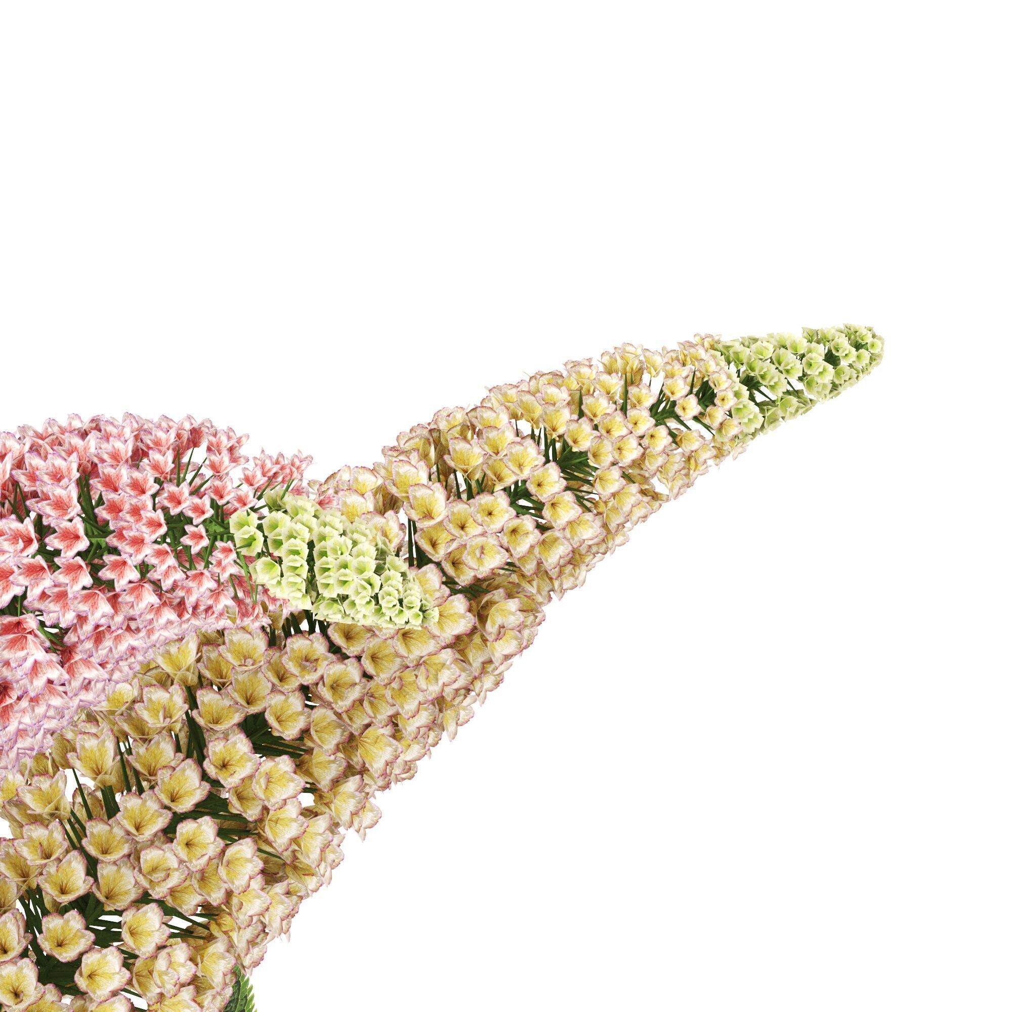 Stylish flowers in a vase 3D model_1