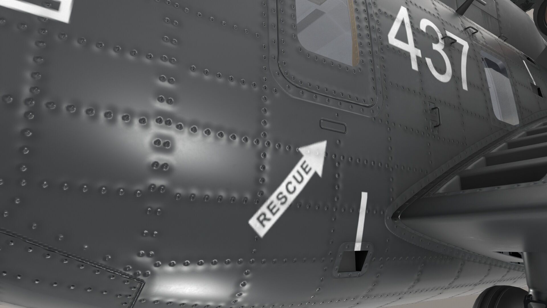 MH-53E Sea Dragons US Navy Low-poly 3D model_18