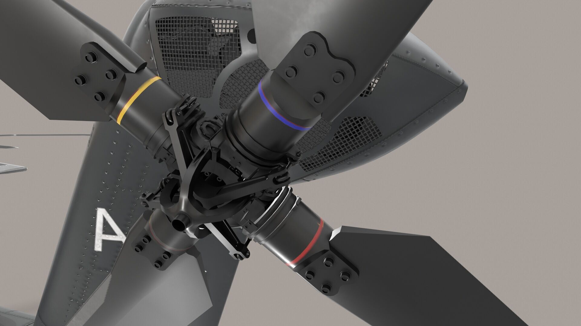 MH-53E Sea Dragons US Navy Low-poly 3D model_13