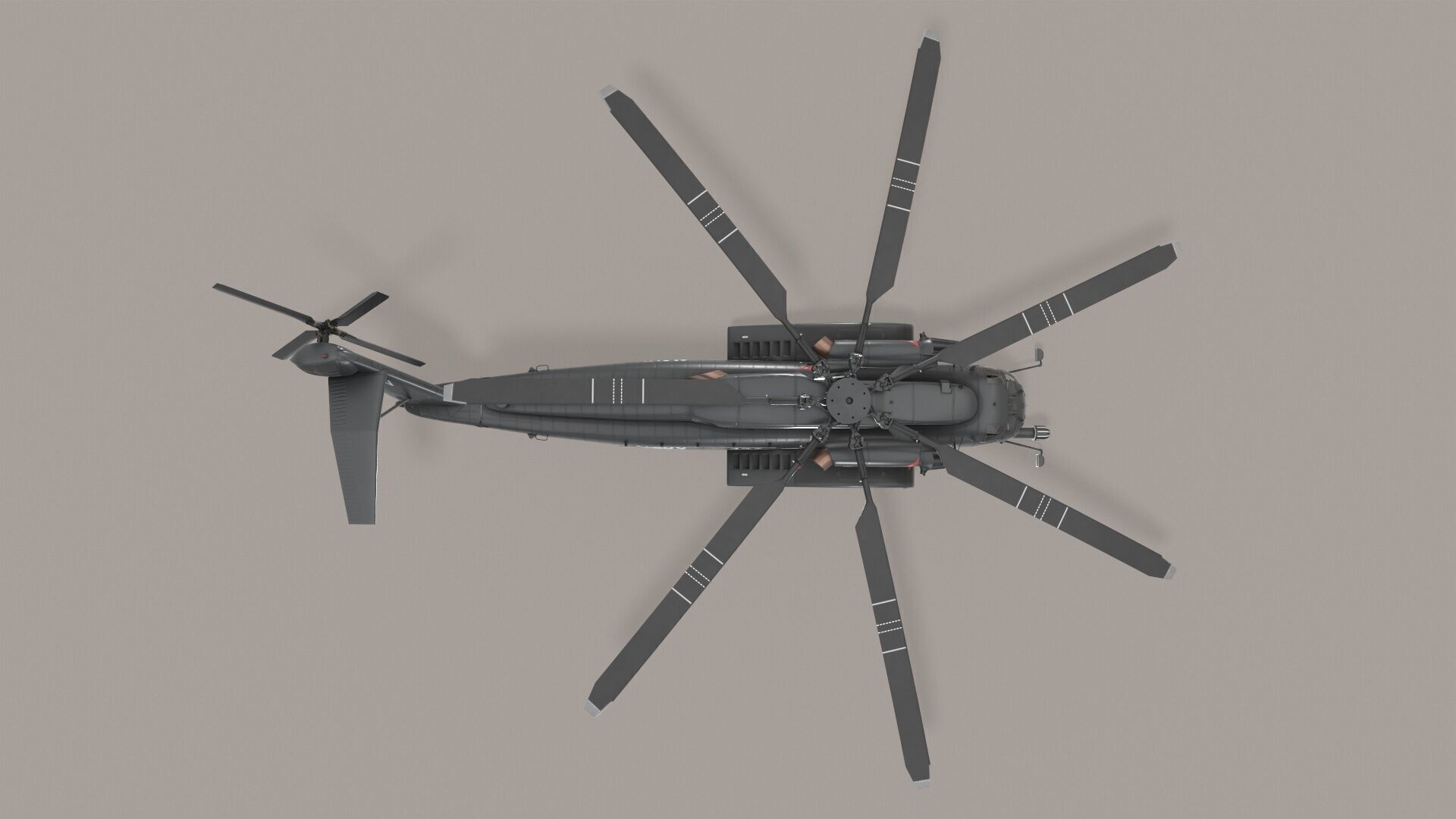 MH-53E Sea Dragons US Navy Low-poly 3D model_19