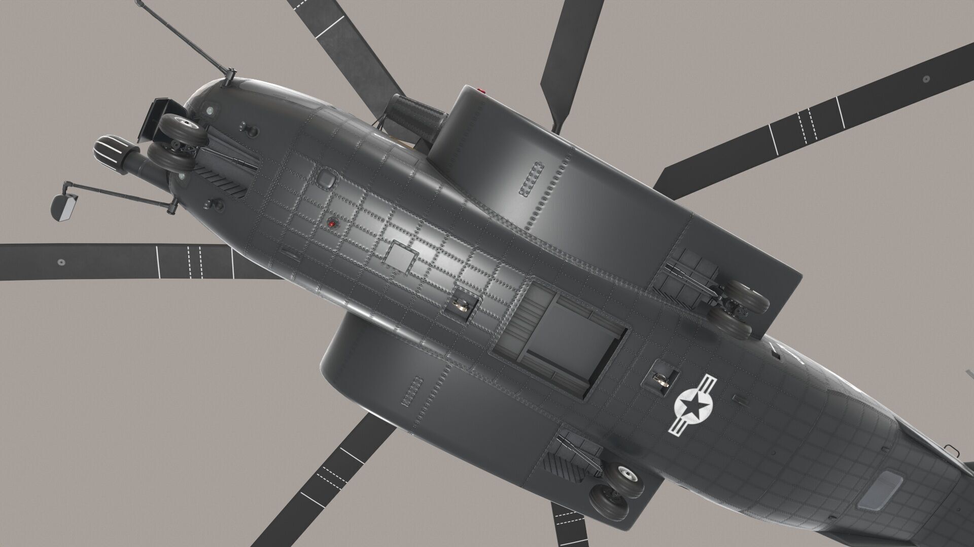 MH-53E Sea Dragons US Navy Low-poly 3D model_10