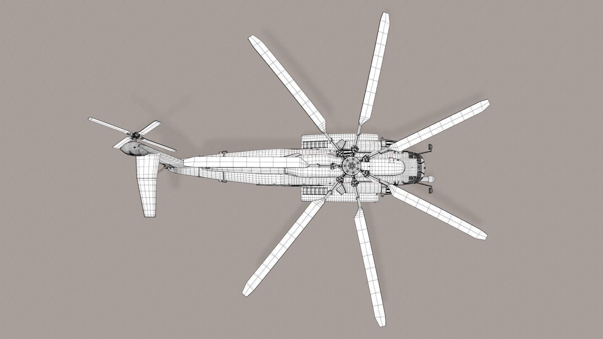 MH-53E Sea Dragons US Navy Low-poly 3D model_52