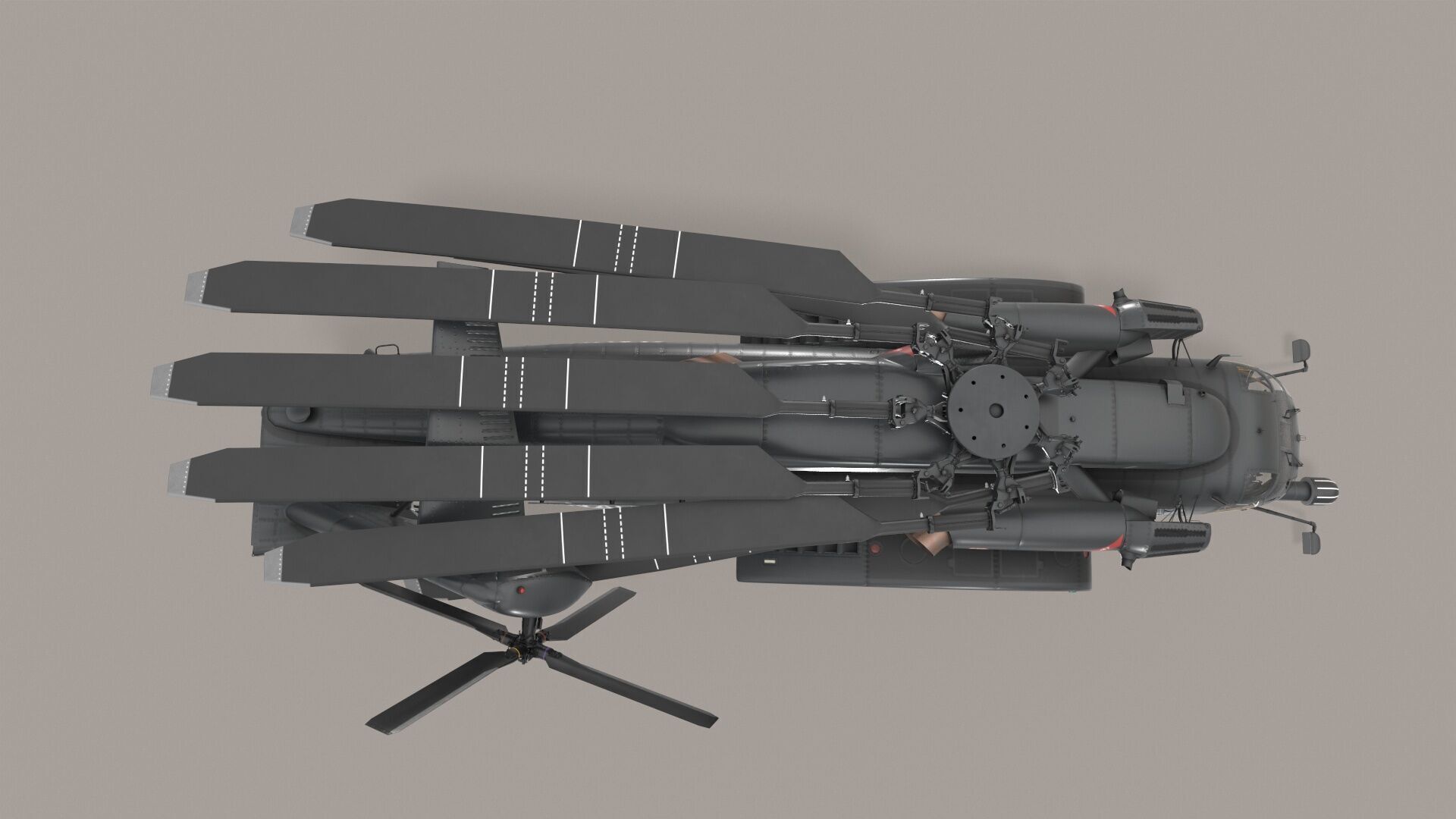 MH-53E Sea Dragons US Navy Low-poly 3D model_25